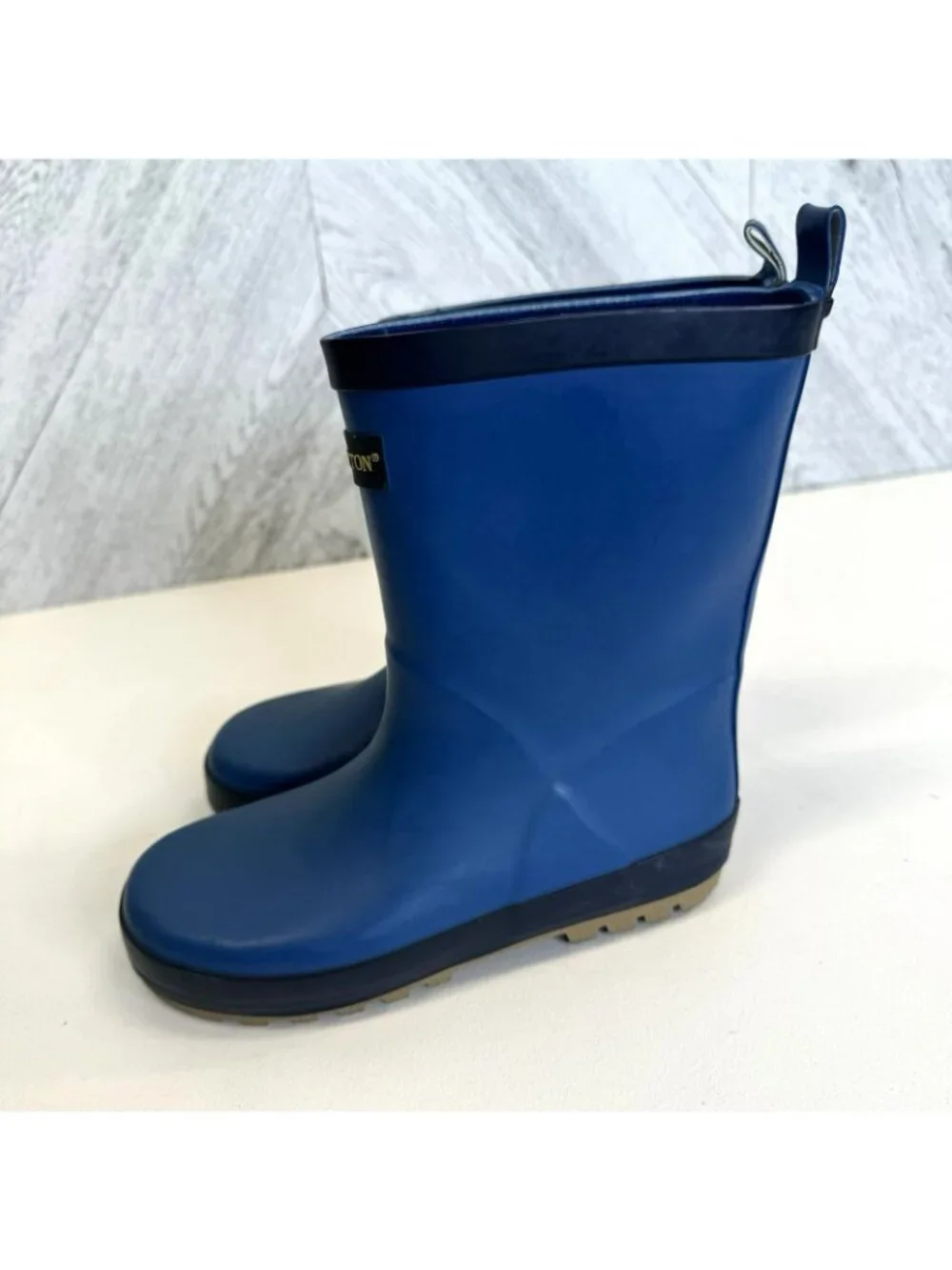 Pendleton Rubber Rain Boots Waterproof Pull On Blue Kids Size US 1 Unisex